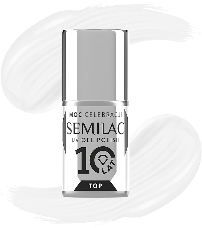 Nagelüberlack ohne Klebeschicht - Semilac 10Years Limited Edition Top No Wipe Sparkle Diamond — Bild N1