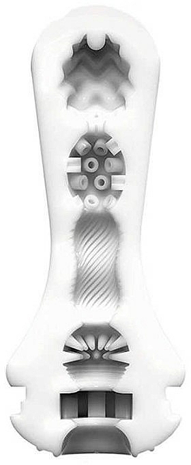 Masturbator mit spiralförmigen Lamellen weiß - Tenga Flex Silky White — Bild N3