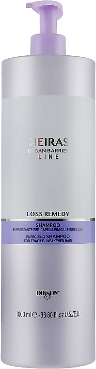 Belebendes Shampoo gegen Haarausfall für strapaziertes Haar - Dikson Keiras Urban Barrier Loss Remedy Shampoo