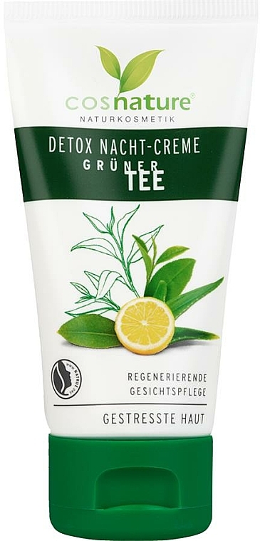 Regenerierende Detox-Nachtcreme mit grünem Tee für gestresste Haut - Cosnature Night Cream Detox Green Tea — Bild N2