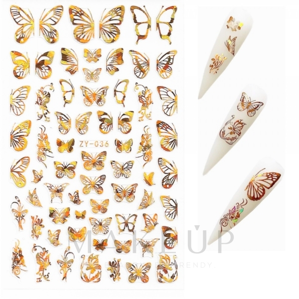 Nageldekoration 3D Schmetterlinge - Deni Carte  — Bild ZY-036