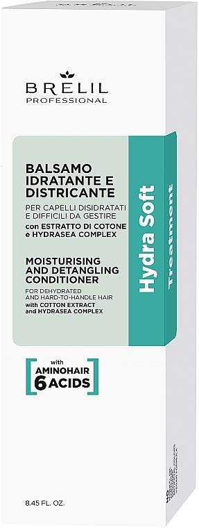 Feuchtigkeitsspendende Haarspülung - Brelil Hydra Soft Treatment Moisturising And Detangling Conditioner — Bild N2