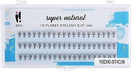 Wimpernbüschel C, 0.07, 8 mm - Ibra 10D Flares Eyelash Super Natural C 8 mm — Bild N1