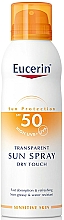 Düfte, Parfümerie und Kosmetik Sonnenschutz Körperspray - Eucerin Sun Protection Transparent Sun Spray Dry Touch SPF 50