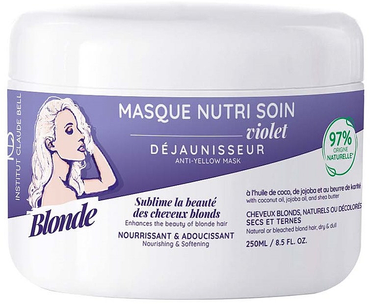Haarmaske - Institut Claude Bell Blonde Nourishing & Softening Violet Mask — Bild N1