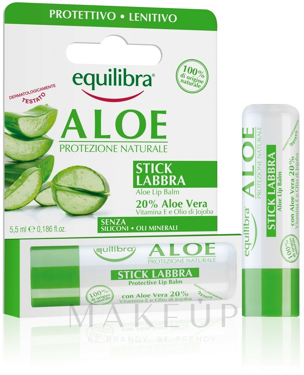 Lippenbalsam mit Aloe Vera - Equilibra Aloe Line Lip Balm — Bild 5.5 ml