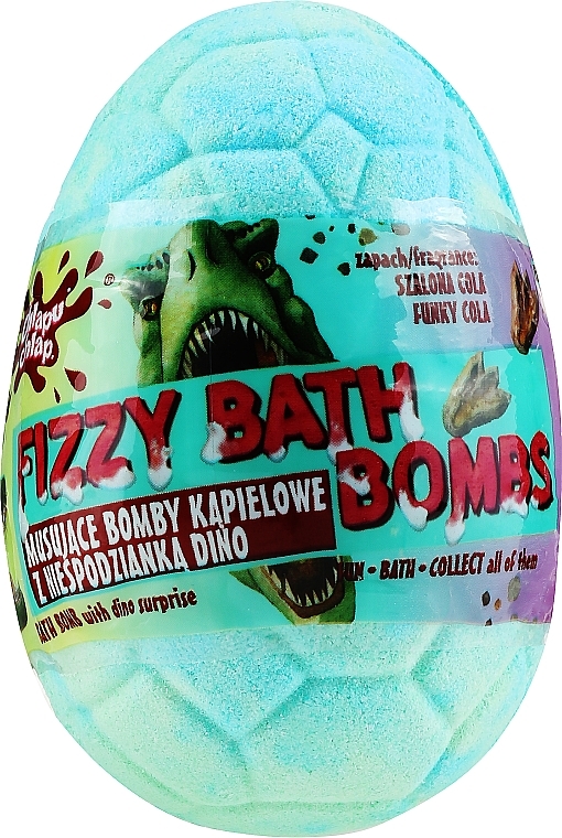 Badebombe Dino Blau mit Coladuft - Chlapu Chlap Dino Funky Cola Fizzy Bath Bombs — Bild N1