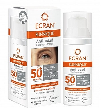 Sonnenschutz-Gesichtsschaum - Ecran Sunnique Anti-aging Facial Spf50+ — Bild N1