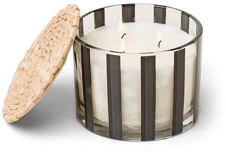 Duftkerze im Glas 3 Dochte - Paddywax Al Fresco Striped Glass Candle Palo Santo & Sage — Bild N1