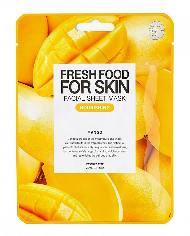 Pflegende Tuchmaske für das Gesicht mit Mangoextrakt - Superfood for Skin Farmskin Fresh Food Mango Mask — Bild N1