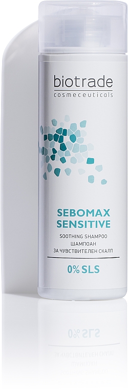 Sulfatfreies mildes Shampoo für empfindliche oder gereizte Kopfhaut - Biotrade Sebomax Sensitive Shampoo — Bild N1