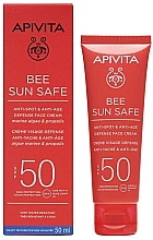 Anti-Aging Sonnenschutzcreme für das Gesicht mit Meeresalgen und Propolis SPF 50 - Apivita Bee Sun Safe Anti-Spot & Anti-Age Defense Face Cream SPF 50 — Bild N1