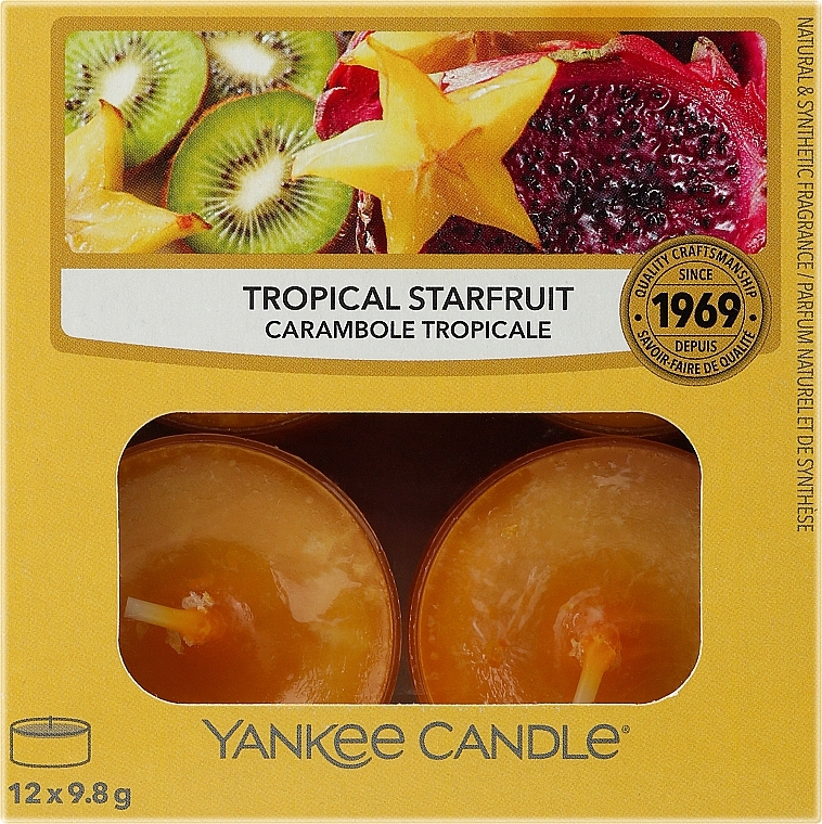 Teekerze - Yankee Candle Tea Light Candles Tropical Starfruit — Bild N1
