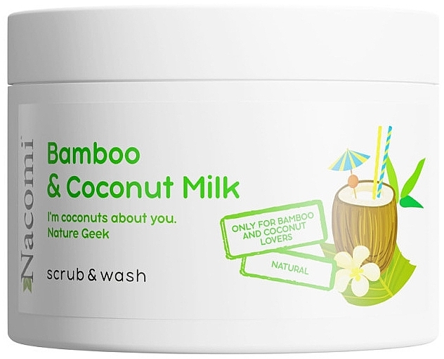 Schaumkörperpeeling mit Bambus- und Kokosmilchduft - Nacomi Bamboo And Coconut Milk Scrub & Wash  — Bild N1