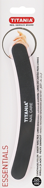 Nagelfeile gebogen schwarz-rosa - Titania Nail File — Bild N1