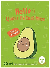 Düfte, Parfümerie und Kosmetik Nährende Tuchmaske für das Gesicht mit Avocadoextrakt - Quret Hello Avocado Friends Mask