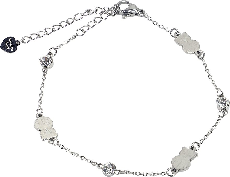 Armband für Frauen Katzen und Steine silbern - Lolita Accessories — Bild N1