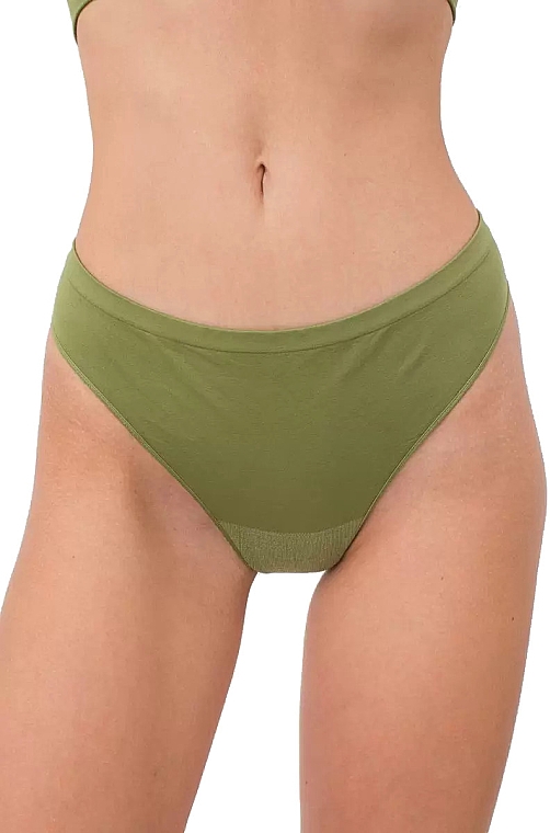 Nahtloser Tanga String Briefs Color olive branch - Giulia — Bild N1