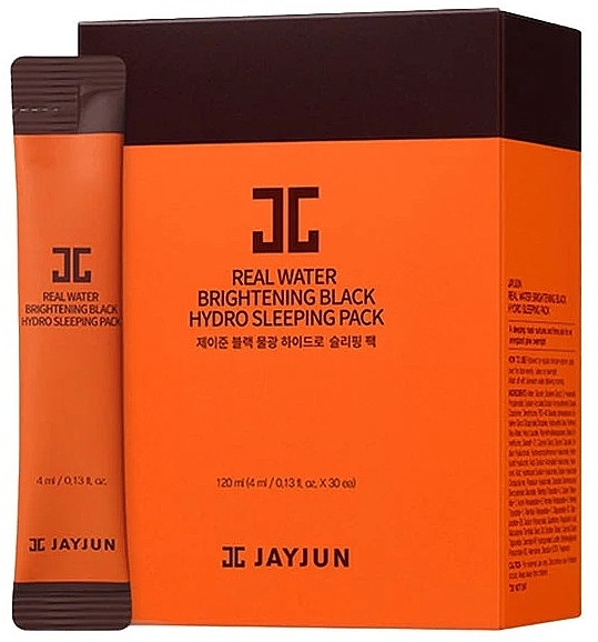 Jayjun Real Water Brightening Black Hydro Sleeping Pack Mask  - Schwarze Nachtmaske (Sachet) — Bild N1