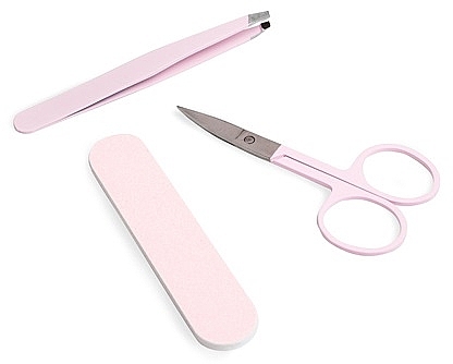 Set rosa - IDC Institute Perfect Beauty Set (nail/file/1pcs + sciss/1pcs + tweezer/1pcs) — Bild N2