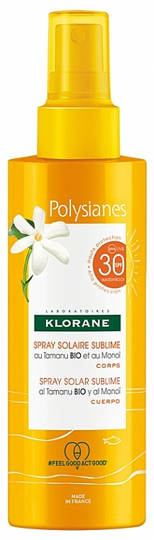Sonnenschutzspray SPF30 - Klorane Polysianes Sublime Sun Spray Tamanu and Monoi — Bild N1