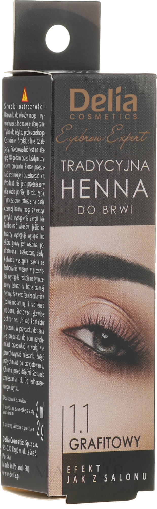Henna für Augenbrauen - Delia Hanna Traditional — Foto 1.1 Gray
