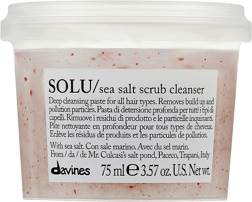Peelingpaste für alle Haartypen mit Meersalz - Davines Solu Sea Salt Scrub Cleanser — Bild N1