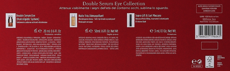 Make-up Set (Mascara Mini 3ml + Augenserum 20ml + Reinigungsöl 50ml + Kosmetiktasche 1 St.) - Clarins VP DS Eye World HLY 2022 — Bild N4