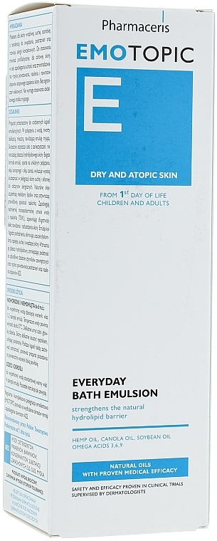 Badeemulsion für trockene und atopische Haut - Pharmaceris E Emotopic Everyday Bath Emulsion — Bild N2