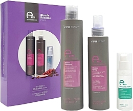 Düfte, Parfümerie und Kosmetik Set für helles Haar - Eva Professional E-line Blonde Pack (Shampoo 300ml + Spray 200ml + Serum 50ml)