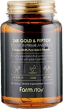 Düfte, Parfümerie und Kosmetik Anti-Aging-Gesichtsserum mit 24 Karat Gold und Peptiden - FarmStay 24K Gold & Peptide Solution Prime Ampoule