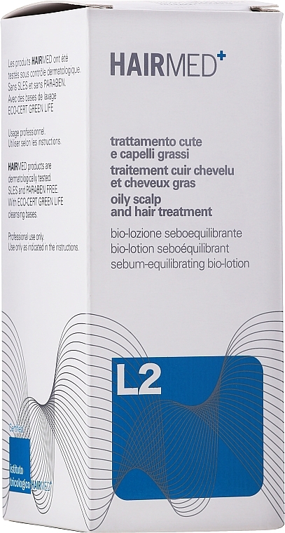 Talgausgleichende, adstringierende und tonisierende Bio Lotion für fettige Kopfhaut und Haare - Hairmed L2 Sebum Balancing Bio Lotion Astringent Toning Action — Bild N2
