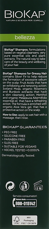 Shampoo für fettiges Haar - BiosLine BioKap Shampoo For Oily Hair With Silver Fir And Rosemary — Bild N2