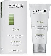 Hydro-schützende und antioxidative Gesichtscreme für normale und trockene Haut - Atache C Vital Cream Normal & Dry Skin — Bild N1