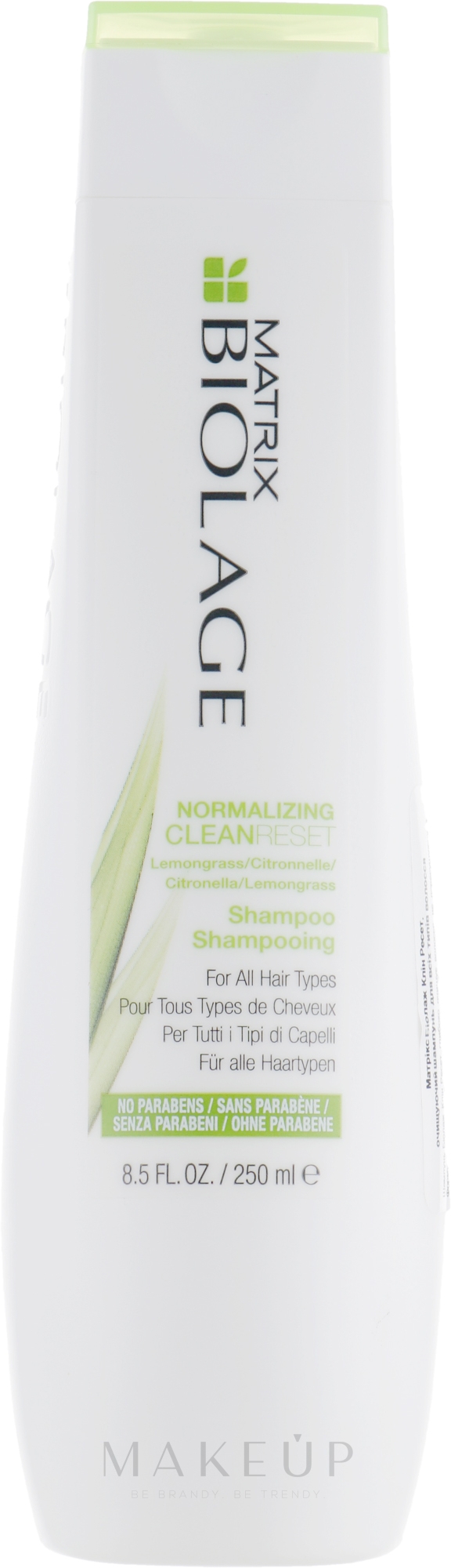 Normalisierendes Shampoo mit Zitronengras für alle Haartypen - Biolage Normalizing CleanReset Shampoo — Bild 250 ml