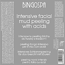 Gesichtspeeling mit Schlamm, Milchsäure und AHA-Säuren - BingoSpa Medium Facial Mud Peeling — Bild N2