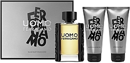 Salvatore Ferragamo Uomo - Set (Eau de Toilette/100 ml + Duschgel/100 ml + Atershave Balsam/100 ml) — Bild N1