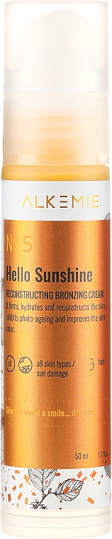 Regenerierende Körpercreme nach dem Sonnenbad - Alkmie Hello Sunshine Reconstructing Bronzing Cream — Bild N3