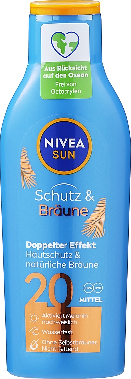 Körpermilch mit Sonnenschutz - Nivea Sun Protect & Bronze SPF20 — Bild N1