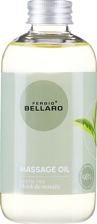 Feuchtigkeitsspendendes Massageöl mit Arganöl und Vitamin E - Fergio Bellaro Massage Oil Green Tea