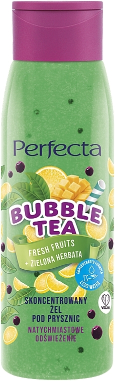 Duschgel Frisches Obst und grüner Tee - Perfecta Bubble Tea Fresh Fruits + Green Tea Concentrated Shower Gel  — Bild N1