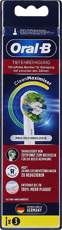 Zahnbürstenköpfe für elektrische Zahnbürste 3 St. - Oral-B Floss Action Deep Cleaning Clean Maximizer — Bild N1