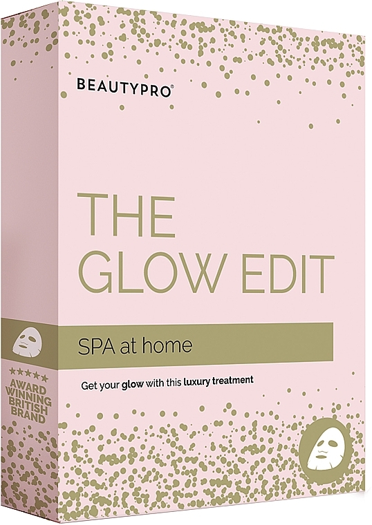 Gesichtspflegeset - BeautyPro Spa At Home The Glow Edit (Gesichtsmaske 18g + Augenmaske 3.5g + Tuchmaske 25ml) — Bild N2