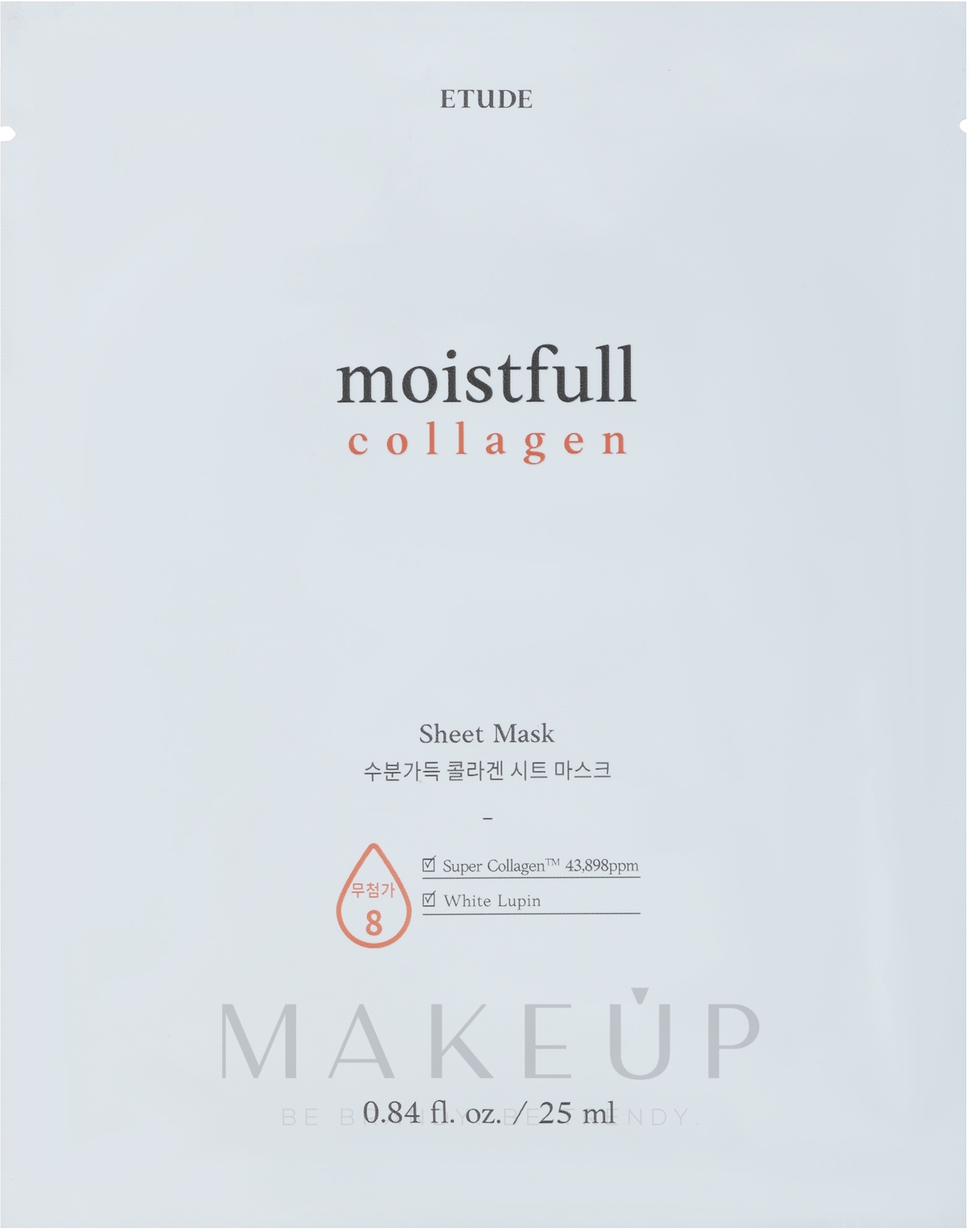 Feuchtigkeitsspendende Tuchmaske für das Gesicht mit Kollagen - Etude House Collagen Moistfull Mask Sheet — Bild 25 ml