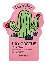 Düfte, Parfümerie und Kosmetik Reinigende Tuchmaske für das Gesicht mit Kaktus - Tony Moly I'm Cactus Mask Sheet
