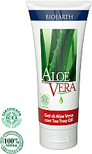 Reinigendes und kühlendes Gesichtsgel mit Aloe Vera und Teebaumöl - Bioearth Aloe Vera gel with Organic Tea Tree — Bild N2