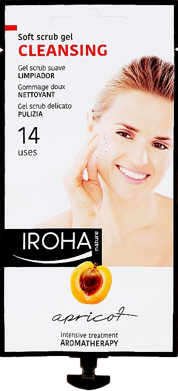 Reinigendes Gesichtsgel-Peeling mit Aprikose - Iroha Nature Apricot Soft Scrub Gel Cleansing — Bild N1