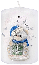 Düfte, Parfümerie und Kosmetik Dekorative Stumpenkerze Teddy 7x10 cm weiß - Artman Teddy Candle