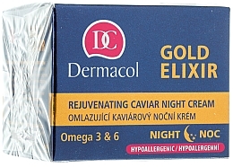 Verjüngende Nachtcreme - Dermacol Gold Elixir Rejuvenating Caviar Night Cream  — Bild N1