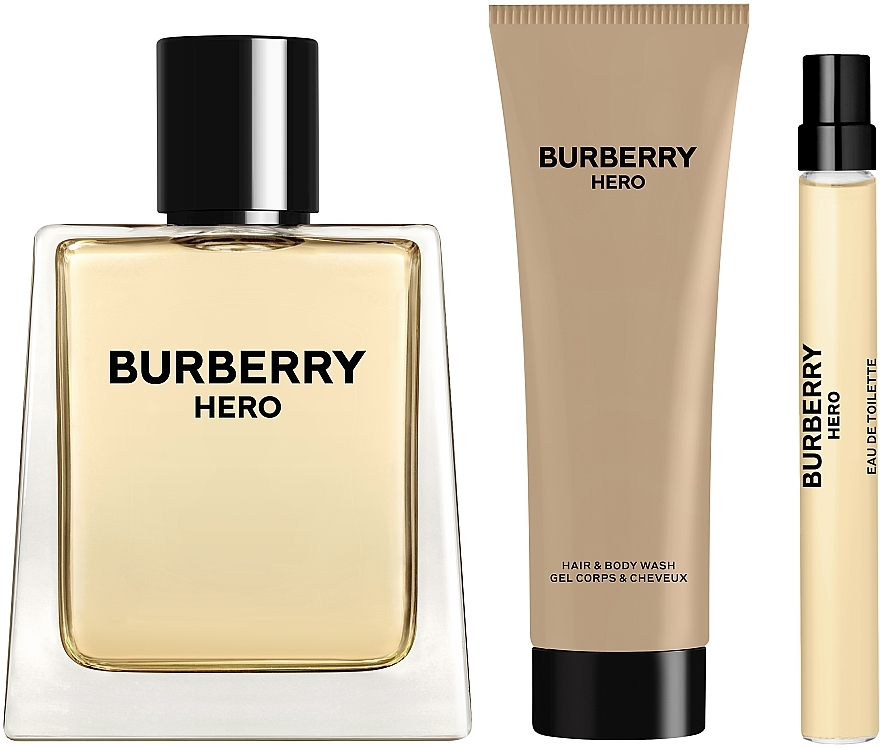 Burberry Hero	 - Duftset (Eau de Toilette 100ml + Duschgel 75ml + Eau de Toilette Mini 10ml)  — Bild N1